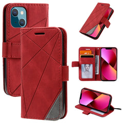 Skin Feel Splicing Horizontal Flip Leather Phone Case, For iPhone 13 Pro Max, For iPhone 13 Pro, For iPhone 13, For iPhone 13 mini