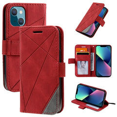 Skin Feel Splicing Horizontal Flip Leather Phone Case, For iPhone 13 Pro Max, For iPhone 13 Pro, For iPhone 13, For iPhone 13 mini