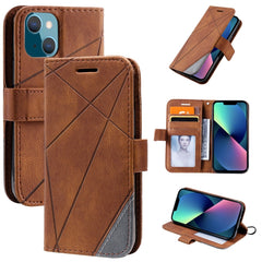 Skin Feel Splicing Horizontal Flip Leather Phone Case, For iPhone 13 Pro Max, For iPhone 13 Pro, For iPhone 13, For iPhone 13 mini