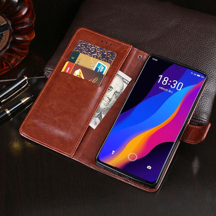 idewei Crazy Horse Texture Leather Case with Holder & Card Slots & Wallet, For Meizu 18x