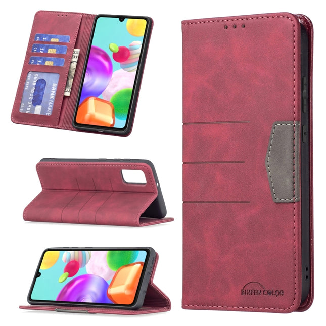Magnetic Splicing Leather Phone Case, For Samsung Galaxy A22 4G, For Samsung Galaxy A22 5G, For Samsung Galaxy A32 4G, For Samsung Galaxy A32 5G, For Samsung Galaxy A41, For Samsung Galaxy A42 5G
