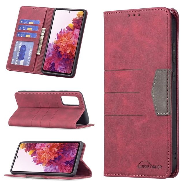 Magnetic Splicing Leather Phone Case, For Samsung Galaxy S20 FE, For Samsung Galaxy S20+, For Samsung Galaxy S20 Ultra, For Samsung Galaxy S20, For Samsung Galaxy S21 FE 5G, For Samsung Galaxy S21 5G