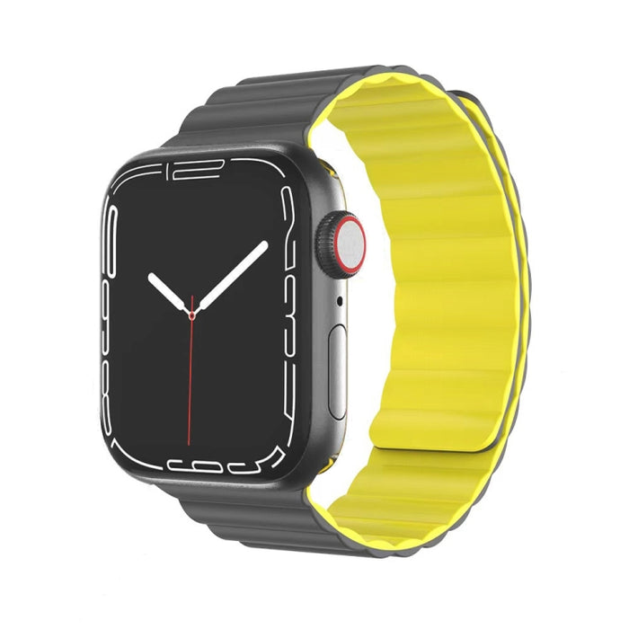 Mutural Moran Series Liquid Silicone Magnetic Strap Watchband For Apple Watch Series, 7 41mm / 6&SE&5&4 40mm / 3&2&1 38mm, 7 45mm / 6&SE&5&4 44mm / 3&2&1 42mm