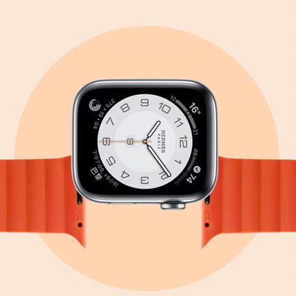 Mutural Moran Series Liquid Silicone Magnetic Strap Watchband For Apple Watch Series, 7 41mm / 6&SE&5&4 40mm / 3&2&1 38mm, 7 45mm / 6&SE&5&4 44mm / 3&2&1 42mm