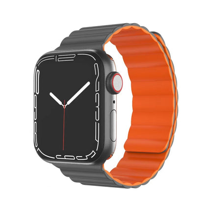 Mutural Moran Series Liquid Silicone Magnetic Strap Watchband For Apple Watch Series, 7 41mm / 6&SE&5&4 40mm / 3&2&1 38mm, 7 45mm / 6&SE&5&4 44mm / 3&2&1 42mm