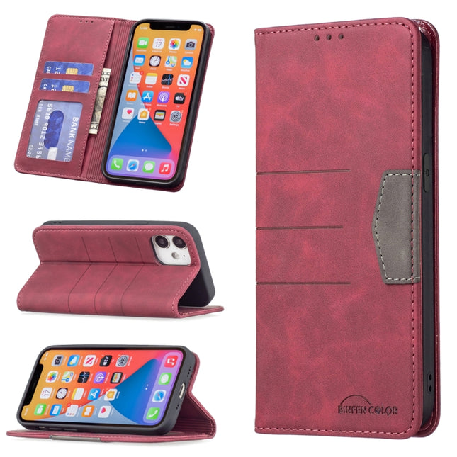 Magnetic Splicing Leather Phone Case, For iPhone 8 Plus / 7 Plus, For iPhone SE 2022 / SE 2020 / 8 / 7, For iPhone 11 Pro Max, For iPhone 11, For iPhone 12 mini, For iPhone 12 Pro Max