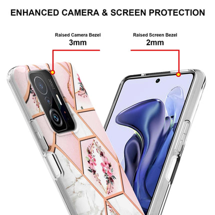 Electroplating Splicing Marble Flower TPU Phone Case, For Xiaomi Mi 11T / Mi 11T Pro, For Xiaomi Redmi 10, For Xiaomi Redmi Note 9 / 10X 4G, For Samsung Galaxy Note20, For Samsung Galaxy Note20 Ultra, For Samsung Galaxy A13 5G
