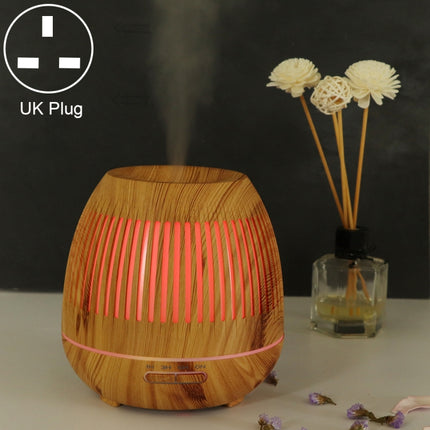 400ml Hollow-out LED Humidifier Wood Grain Air Purifier Aromatherapy Machine with Colorful LED Light, AU Plug, EU Plug, UK Plug, US Plug
