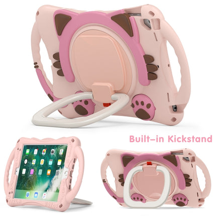 Niedliche Cat King Kids Stoßfeste EVA-Schutzhülle mit Halterung &amp; Schultergurt &amp; Griff, für iPad 9.7 2018 / 2017 / Air / Air 2 / Pro 9.7, für iPad 10.2 2019 / 2020 / 2021 / Pro 10.5, für iPad mini 6 / mini 2024, für iPad mini 6