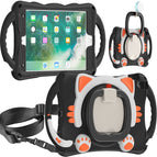 Para iPad 9.7 2018 / 2017 / Air / Air 2 / Pro 9.7 / Negro Naranja