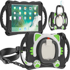 Para iPad 9.7 2018 / 2017 / Air / Air 2 / Pro 9.7 / Negro Verde