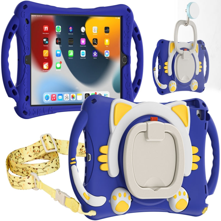 Funda protectora de EVA a prueba de golpes para niños con diseño de gato lindo, con soporte, correa para el hombro y asa, para iPad 9.7 2018/2017/Air/Air 2/Pro 9.7, para iPad 10.2 2019/2020/2021/Pro 10.5, para iPad mini 6/mini 2024, para iPad mini 6
