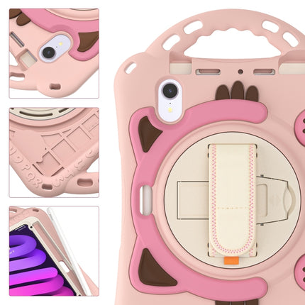 Bonita funda protectora de EVA a prueba de golpes para niños Cat King con soporte, correa para el hombro y asa, para iPad mini 6 / mini 2024