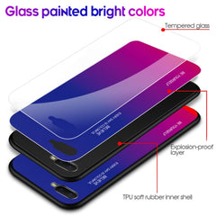 Estuche de vidrio con degradado de color para OPPO K1/R15X, OPPO R17, OPPO Reno y Galaxy S8