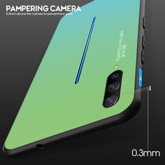 Gradient Color Glass Case, For Vivo IQOO, For VIVO V15 Pro, For VIVO X27, For Xiaomi Mi CC9