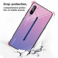 Gradient Color Glass Case, For Vivo IQOO, For VIVO V15 Pro, For VIVO X27, For Xiaomi Mi CC9