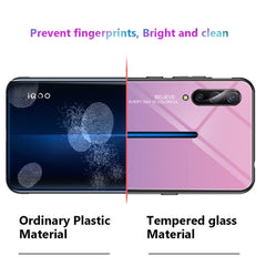 Gradient Color Glass Case, For Vivo IQOO, For VIVO V15 Pro, For VIVO X27, For Xiaomi Mi CC9