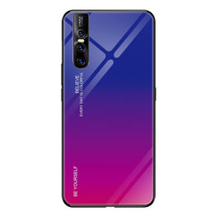 Gradient Color Glass Case, For Vivo IQOO, For VIVO V15 Pro, For VIVO X27, For Xiaomi Mi CC9