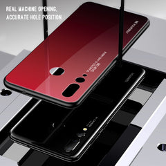 Gradient Color Glass Case, For Huawei Nova 4, For Huawei P30 Lite, For Huawei P30, For Huawei Y5 (2019)