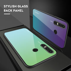 Estuche de vidrio con degradado de color para Huawei Honor 8X, Huawei Honor 10 Lite, Huawei Nova 5i Pro, OPPO F11/A9