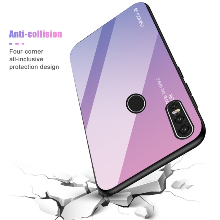 Estuche de vidrio con degradado de color para Huawei Honor 8X, Huawei Honor 10 Lite, Huawei Nova 5i Pro, OPPO F11/A9