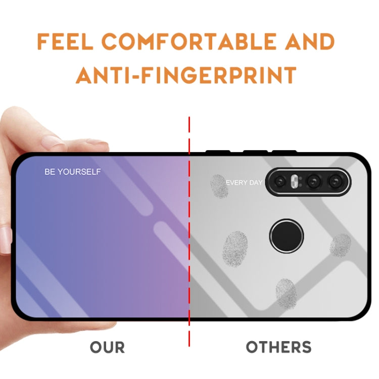 Estuche de vidrio con degradado de color para Huawei Honor 8X, Huawei Honor 10 Lite, Huawei Nova 5i Pro, OPPO F11/A9