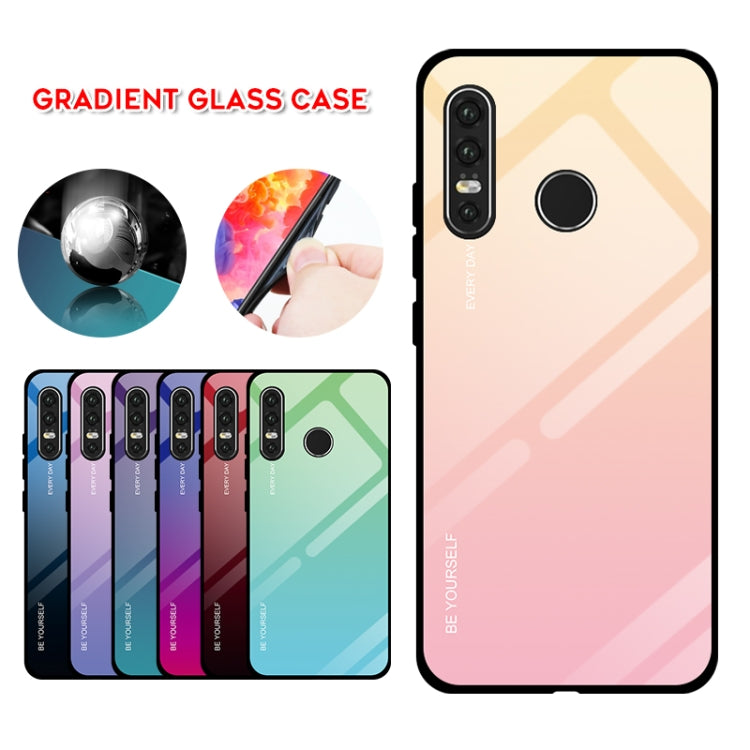 Estuche de vidrio con degradado de color para Huawei Honor 8X, Huawei Honor 10 Lite, Huawei Nova 5i Pro, OPPO F11/A9