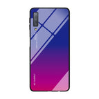 For Galaxy A7 (2018) / Red Blue