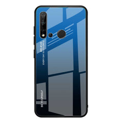 Estuche de vidrio con degradado de color para Huawei Nova 5i, Huawei Honor 20, Galaxy A10s y Galaxy A80