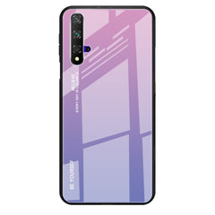 Estuche de vidrio con degradado de color para Huawei Nova 5i, Huawei Honor 20, Galaxy A10s y Galaxy A80