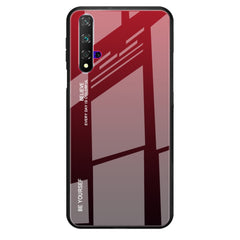 Estuche de vidrio con degradado de color para Huawei Nova 5i, Huawei Honor 20, Galaxy A10s y Galaxy A80