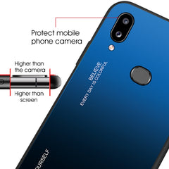 Estuche de vidrio con degradado de color para Vivo V7, Vivo V11, Vivo X23, Vivo Y17