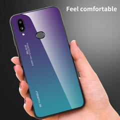 Estuche de vidrio con degradado de color para Vivo V7, Vivo V11, Vivo X23, Vivo Y17