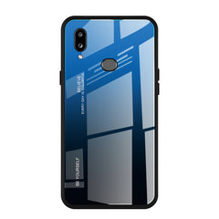 Estuche de vidrio con degradado de color para Huawei Nova 5i, Huawei Honor 20, Galaxy A10s y Galaxy A80