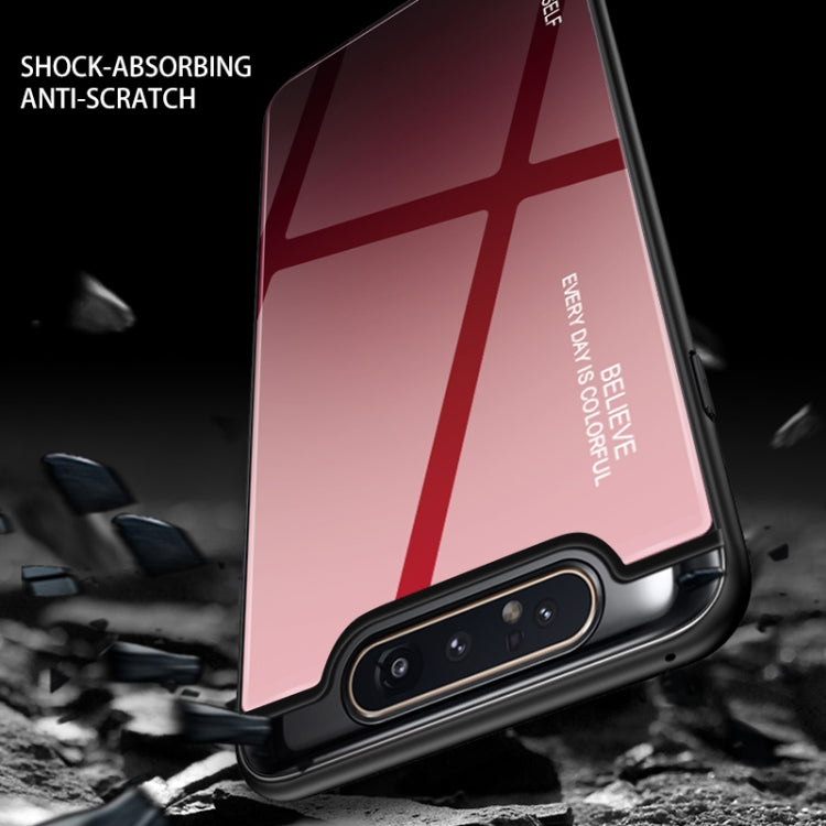 Estuche de vidrio con degradado de color para Vivo V7, Vivo V11, Vivo X23, Vivo Y17