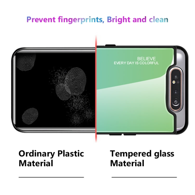 Estuche de vidrio con degradado de color para Vivo V7, Vivo V11, Vivo X23, Vivo Y17