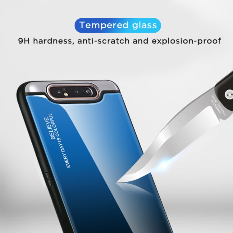 Estuche de vidrio con degradado de color para Vivo V7, Vivo V11, Vivo X23, Vivo Y17