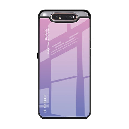 Gradient Color Glass Case, For Galaxy A80, For OPPO A9 (2020), For OPPO F3