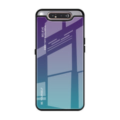 Estuche de vidrio con degradado de color para Huawei Nova 5i, Huawei Honor 20, Galaxy A10s y Galaxy A80