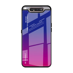 Estuche de vidrio con degradado de color para Huawei Nova 5i, Huawei Honor 20, Galaxy A10s y Galaxy A80