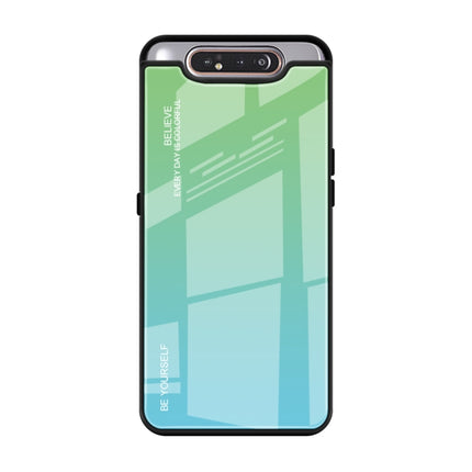 Gradient Color Glass Case, For Galaxy A80, For OPPO A9 (2020), For OPPO F3