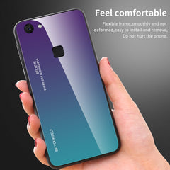 Gradient Color Glass Case, For Vivo V7, For Vivo V11, For Vivo X23, For Vivo Y17