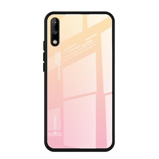 Estuche de vidrio con degradado de color para Huawei Enjoy 10, Galaxy A10e, Galaxy A90 5G y Xiaomi Mi CC9 Pro