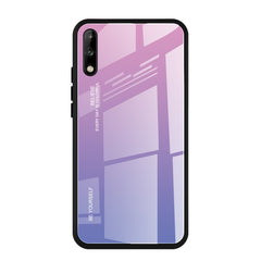 Estuche de vidrio con degradado de color para Huawei Enjoy 10, Galaxy A10e, Galaxy A90 5G y Xiaomi Mi CC9 Pro