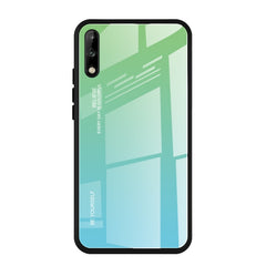 Estuche de vidrio con degradado de color para Huawei Enjoy 10, Galaxy A10e, Galaxy A90 5G y Xiaomi Mi CC9 Pro