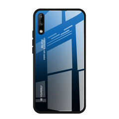 Estuche de vidrio con degradado de color para Huawei Enjoy 10, Galaxy A10e, Galaxy A90 5G y Xiaomi Mi CC9 Pro