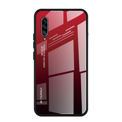 Estuche de vidrio con degradado de color para Huawei Enjoy 10, Galaxy A10e, Galaxy A90 5G y Xiaomi Mi CC9 Pro