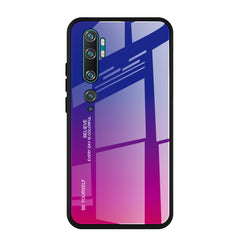 Estuche de vidrio con degradado de color para Huawei Enjoy 10, Galaxy A10e, Galaxy A90 5G y Xiaomi Mi CC9 Pro