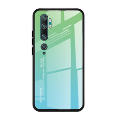 Estuche de vidrio con degradado de color para Huawei Enjoy 10, Galaxy A10e, Galaxy A90 5G y Xiaomi Mi CC9 Pro