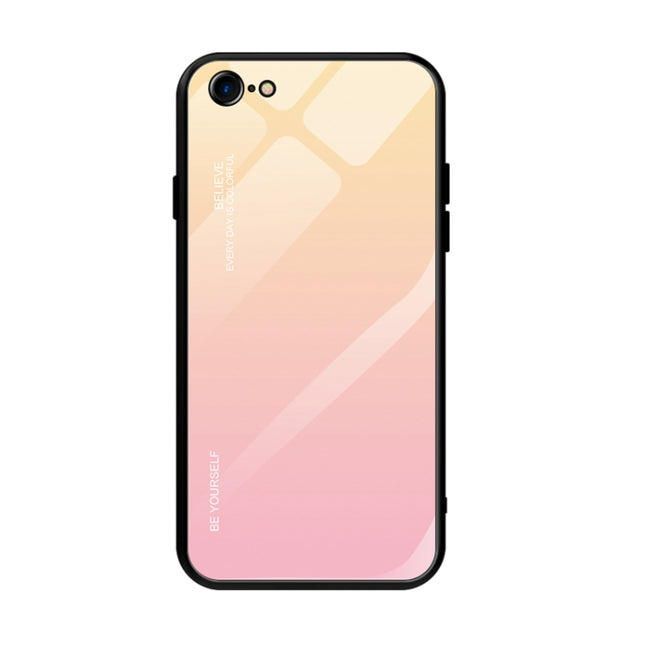 Gradient Color Glass Case, For Galaxy S10 5G, For Xiaomi Mi CC9e, For iPhone SE 2022 / SE 2020 / 8 / 7